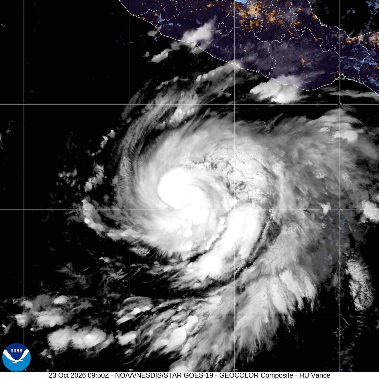 Hurricane Vance strengthens; Southwest storms in focus: Weather briefing for October 23, 2026