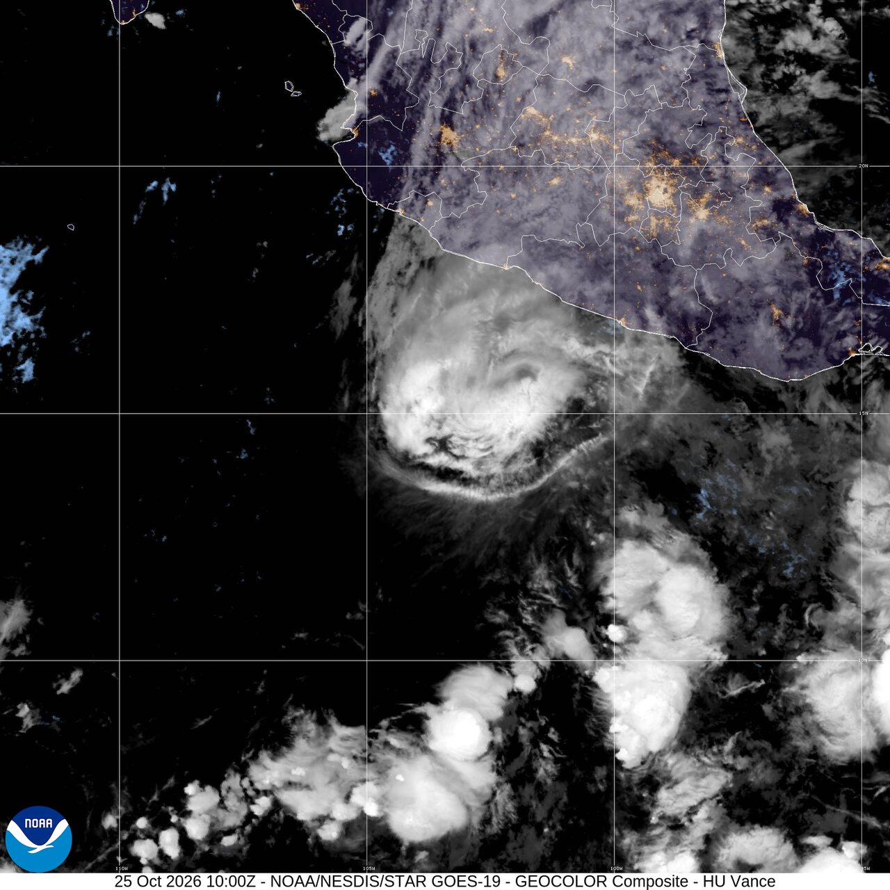 Hurricane Vance nears Mexico; heavy rain targets Florida and the southern Plains: Weather briefing for October 25, 2026
