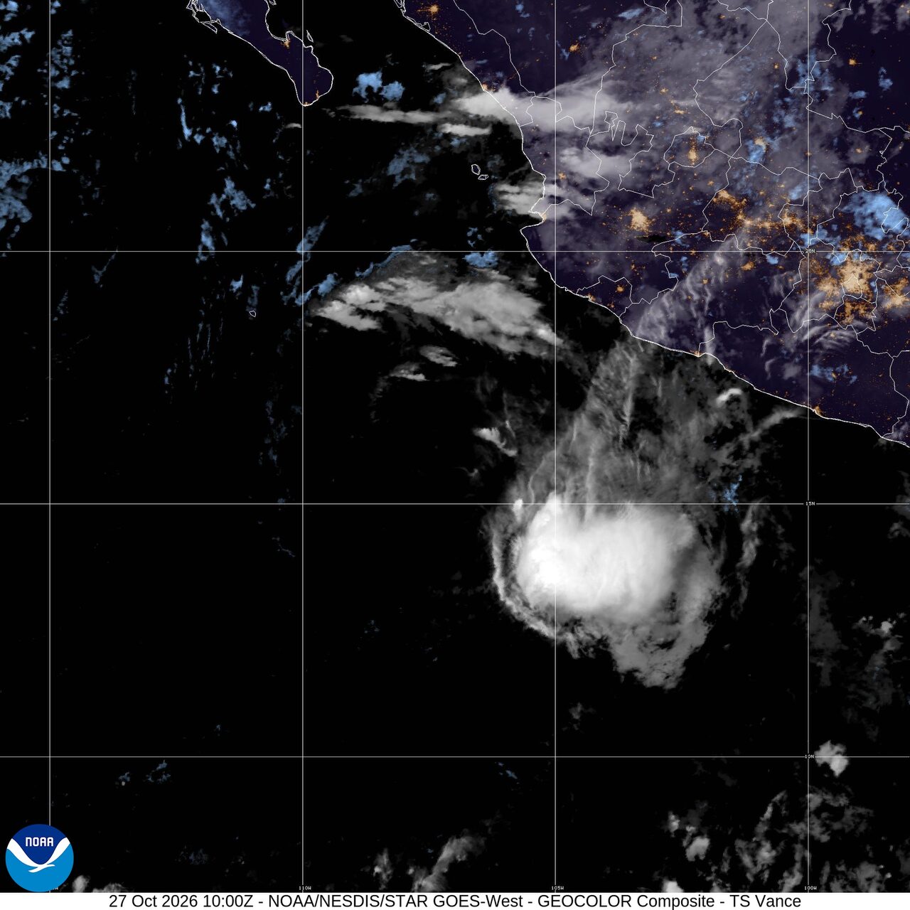 Pacific storm hits Northwest; Vance weakens offshore: Weather briefing for October 27, 2026